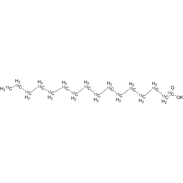 Hexadecanoate-13C16 potassium 1458714-74-3